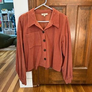 Madewell Terracotta Corduroy Shirt